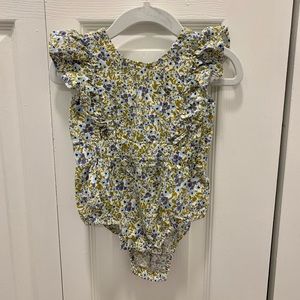 Floral Flutter Sleeve Bodysuit